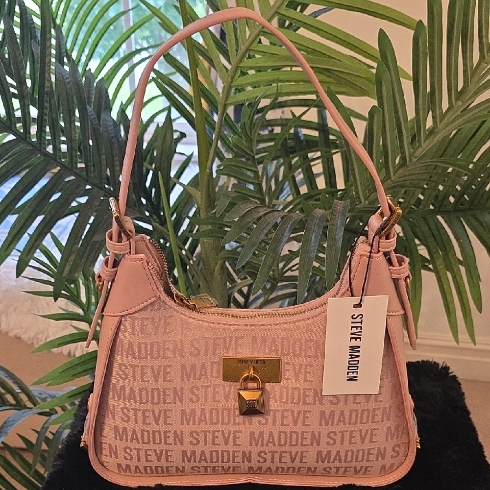 Nwt Steve Madden Blush Logo Shoulder Bag
